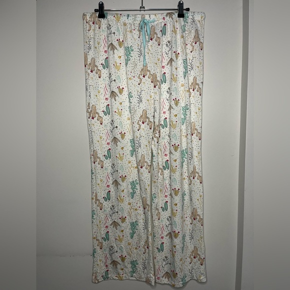 Women’s Jammies Multicolored Cactus Desert Pajama Bottoms Lightweight Soft Large - Picture 1 of 6
